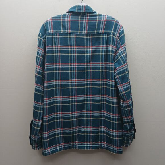 L.L. Bean Traditional Fit Fleece-Lined Flannel Plaid Shirt Jacket Shacket Small - Picture 2 of 8
